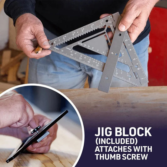 Accurate Rafter Square Tool with Level and Marking Guide - Halri