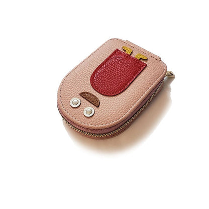 Adorable portefeuille porte-cartes en cuir avec un adorable pingouin 