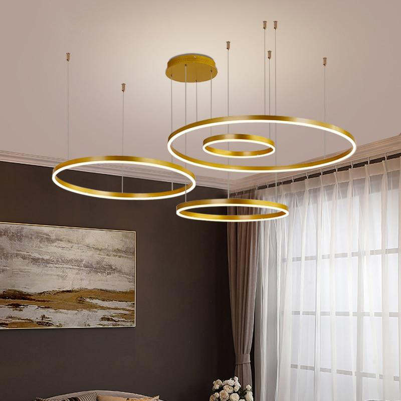 Stylish Metal Pendant Light Circle Design