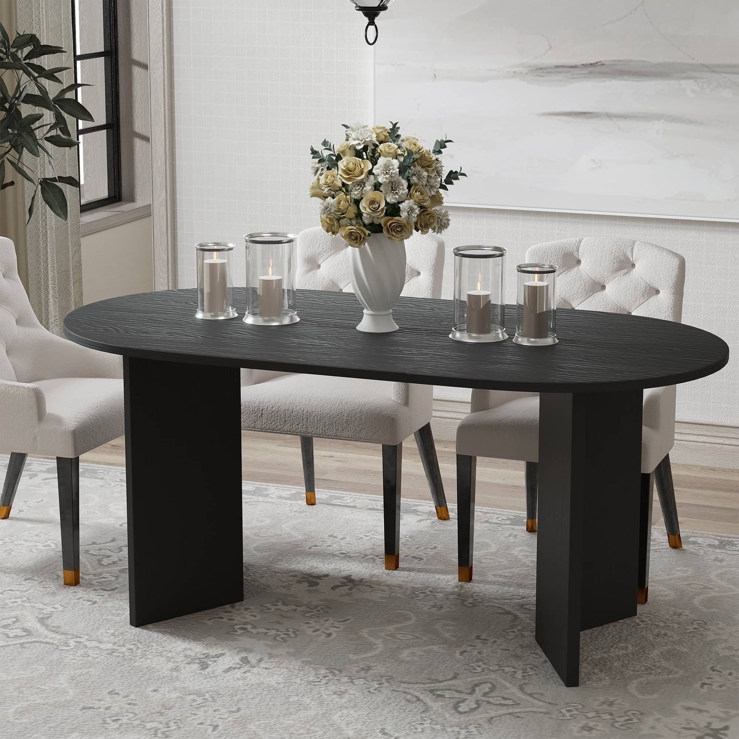 Large Wooden Table for 6 People