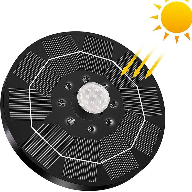 Solar Powered Fountain Pump with LED Light Show