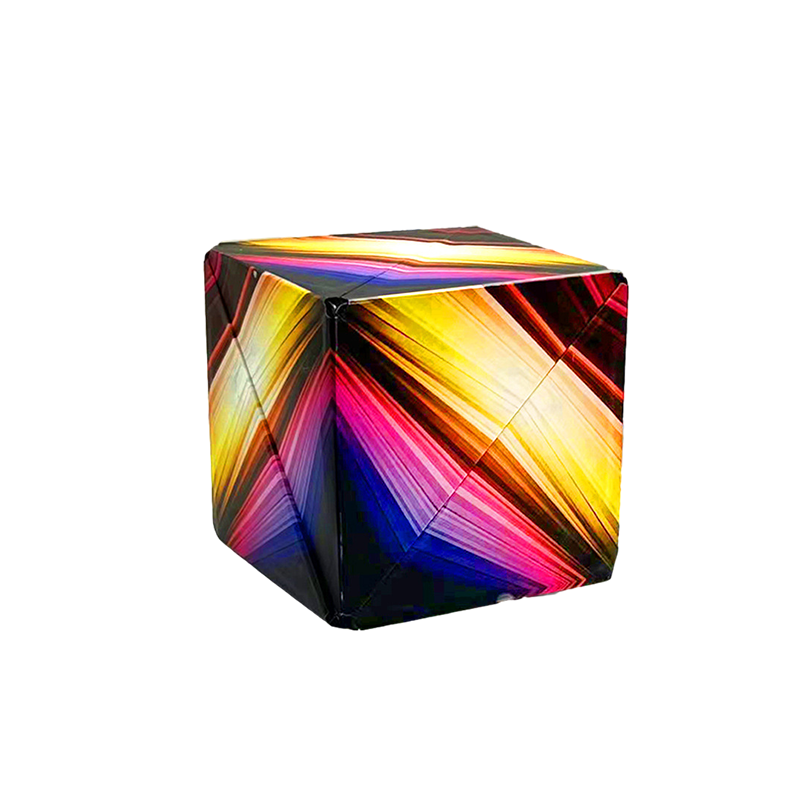 Cube puzzle magnétique coloré