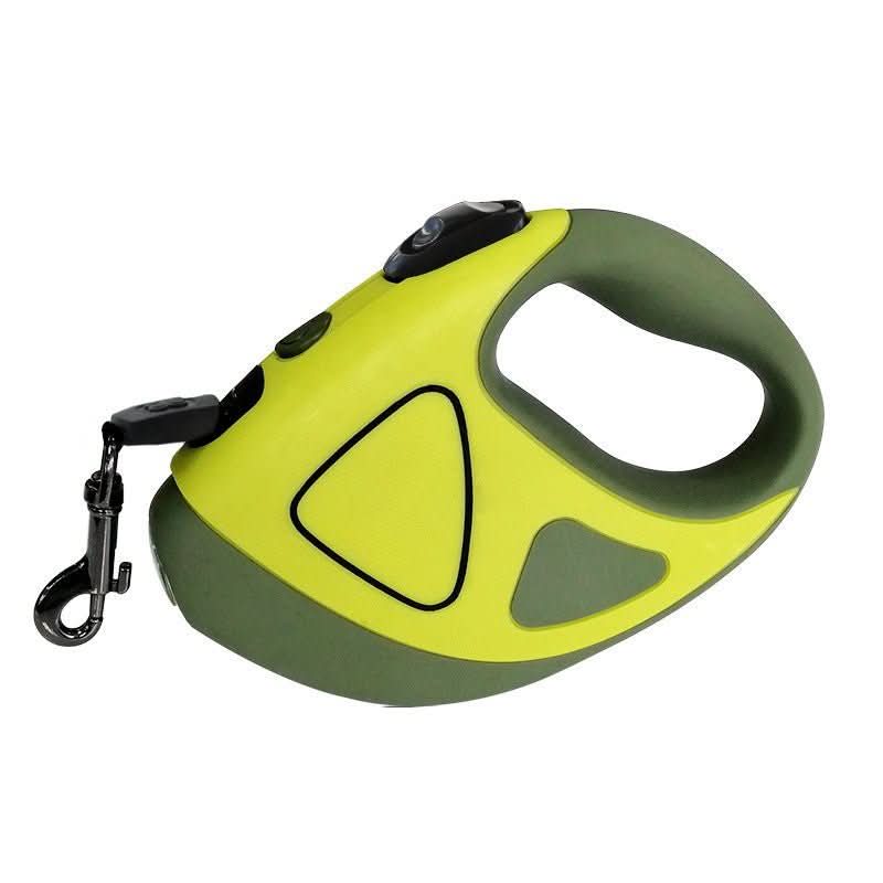 Laisse pour chien à LED visibles avec réflecteurs et rétractable