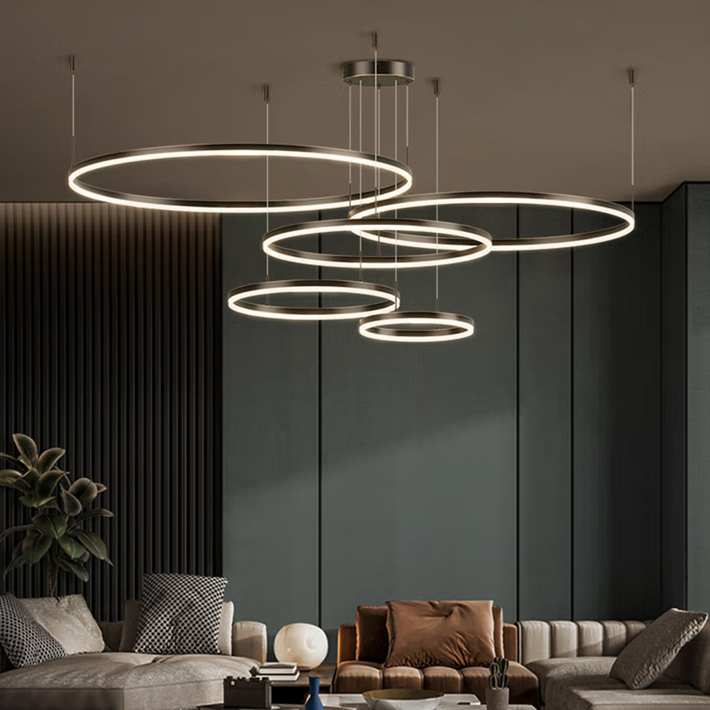 Stylish Metal Pendant Light Circle Design