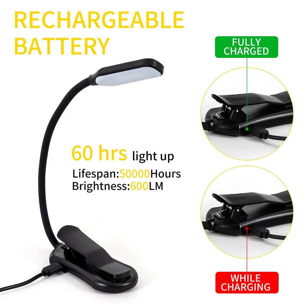Adjustable Desk Book Light Clamp