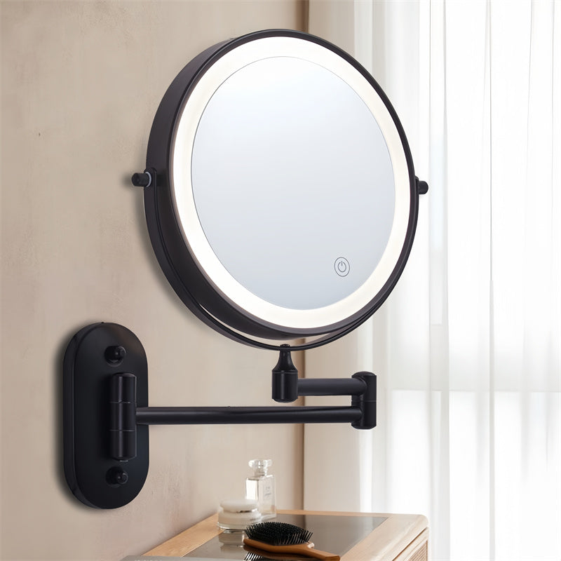 Rechargeable LED Lighted Wall Mount Mirror