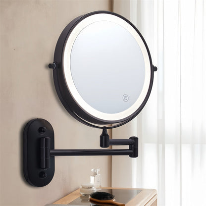 Rechargeable LED Lighted Wall Mount Mirror