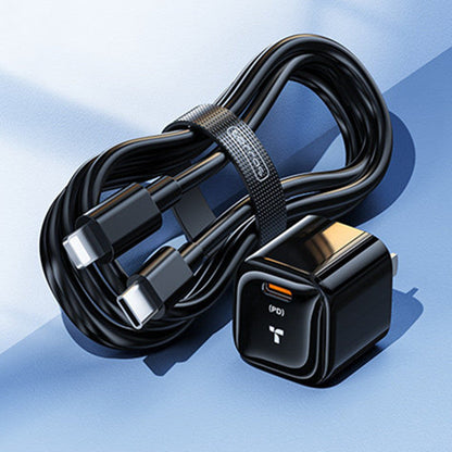 Chargeur mural USB-C compact et rapide pour téléphone et tablette 