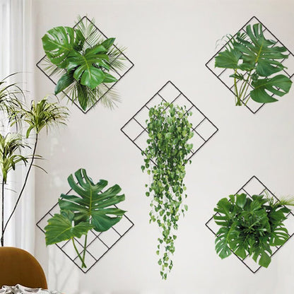 Stickers muraux décoratifs réalistes en forme de plantes