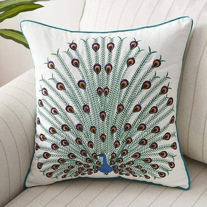 Coussin rustique brodé de style campagnard
