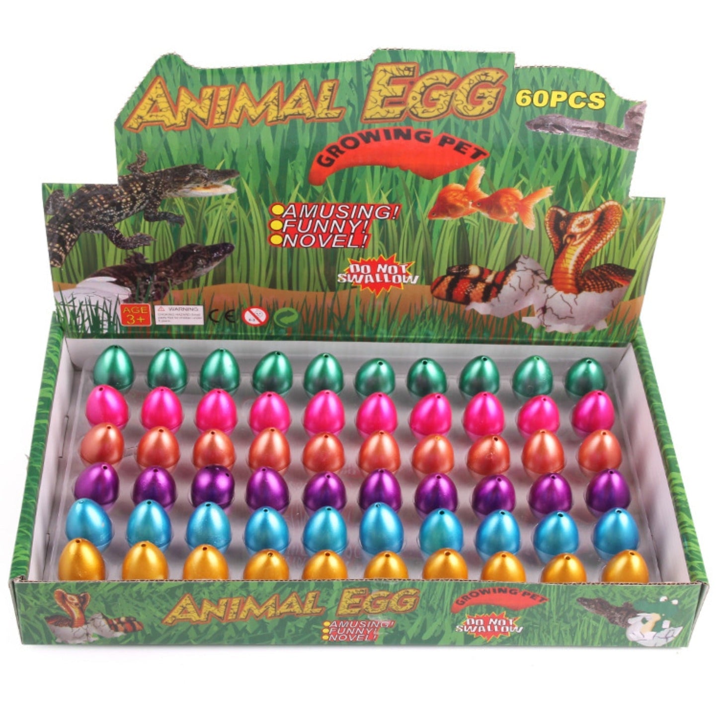 Kit de jeu de croissance d'œufs de dinosaures colorés 