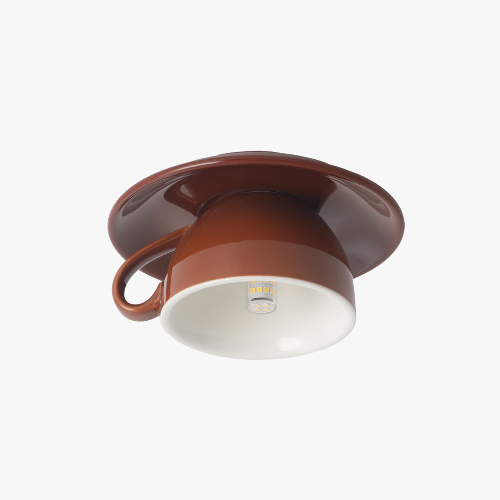 Lustre suspendu en céramique colorée