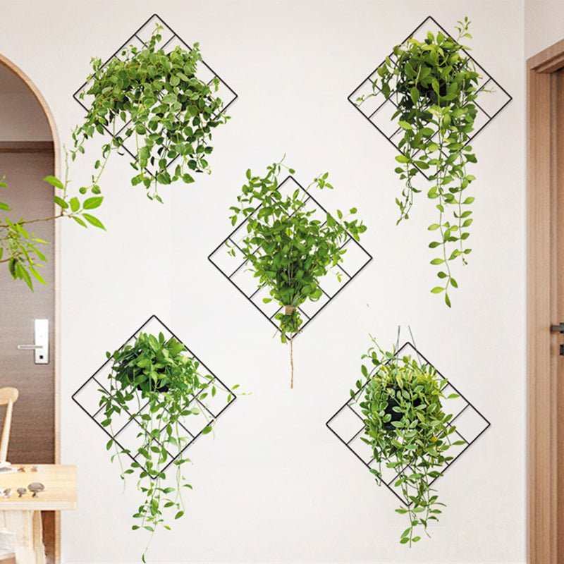 Stickers muraux décoratifs réalistes en forme de plantes