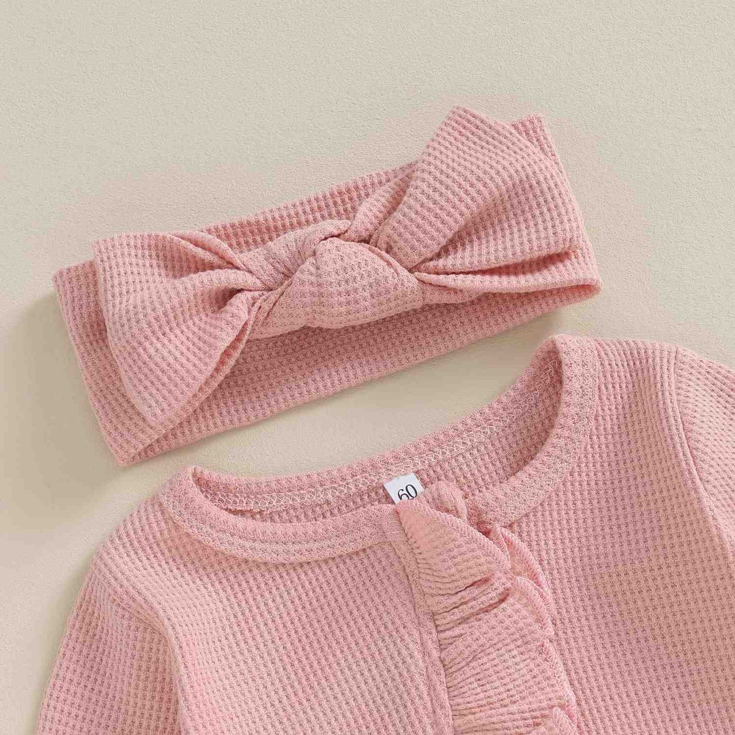 Baby Clothes New Born Baby Clothing Solid Color Flying Sleeve Ruffled Zipper Romper
