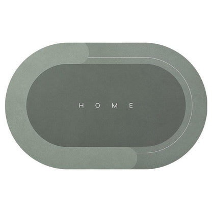 Soft Non Slip Oval Bathroom Mat
