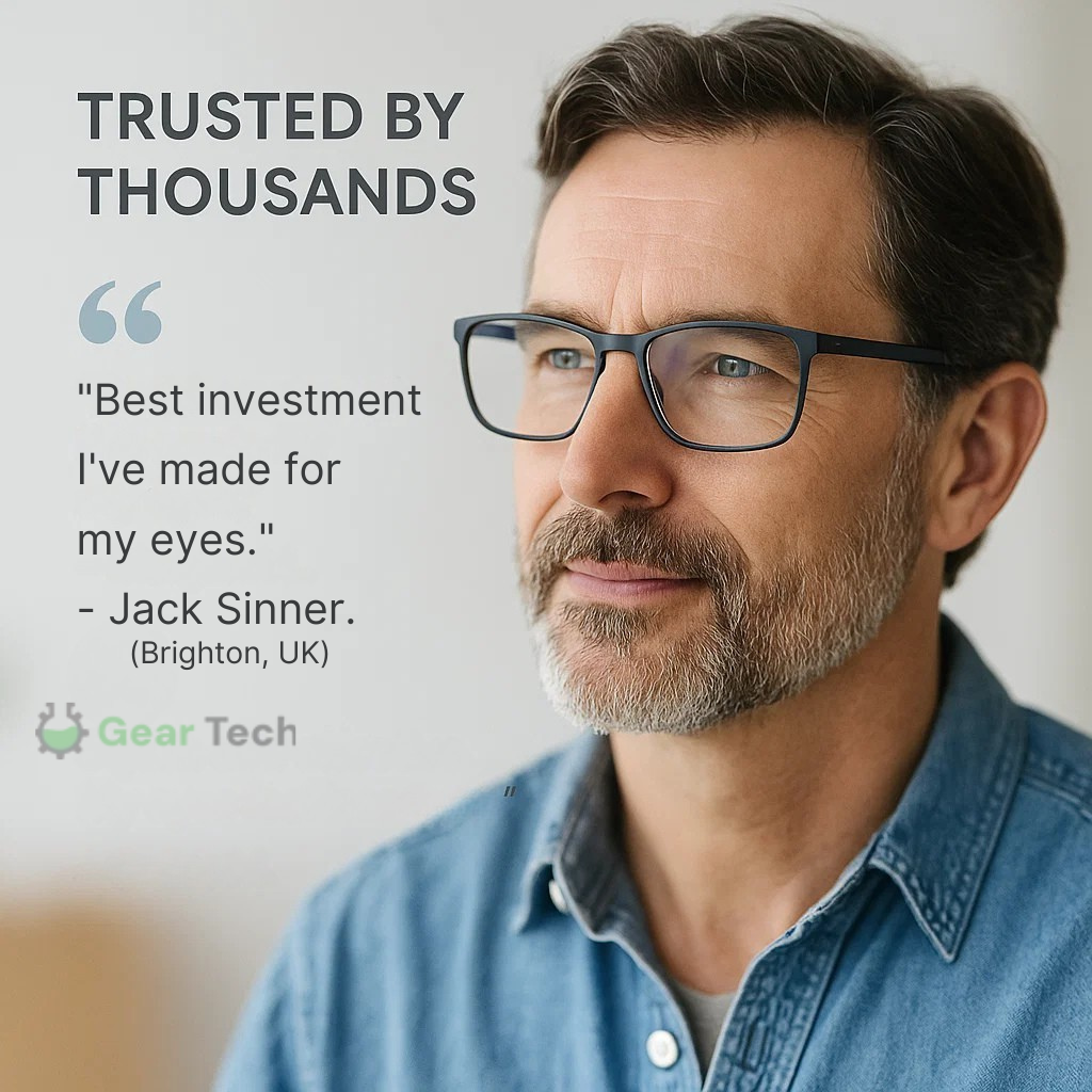 Anti Glare Progressive Eyeglasses with Comfort Fit