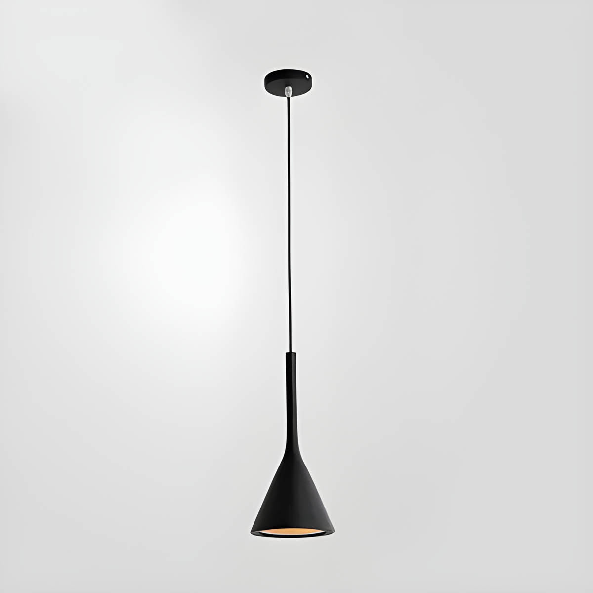 Nordic Black Pendant Light in Minimalist Cone Design