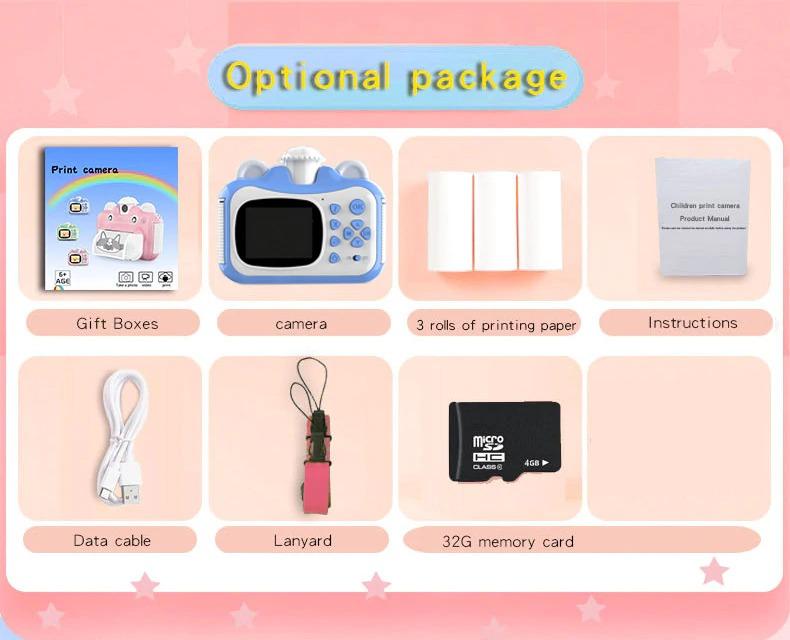Compact Instant Photo Camera Kit with Thermal Printer