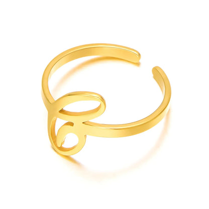Bague initiale monogramme manuscrite personnalisée