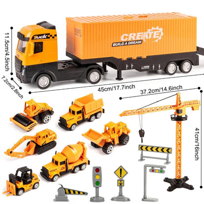 Construction Vehicles Toy, STEM Learning & Imaginative Play, Skill-Building, Safe for Ages 3+