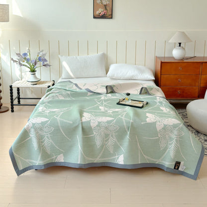 Soft Breathable Blanket with Floral Pattern - Halri