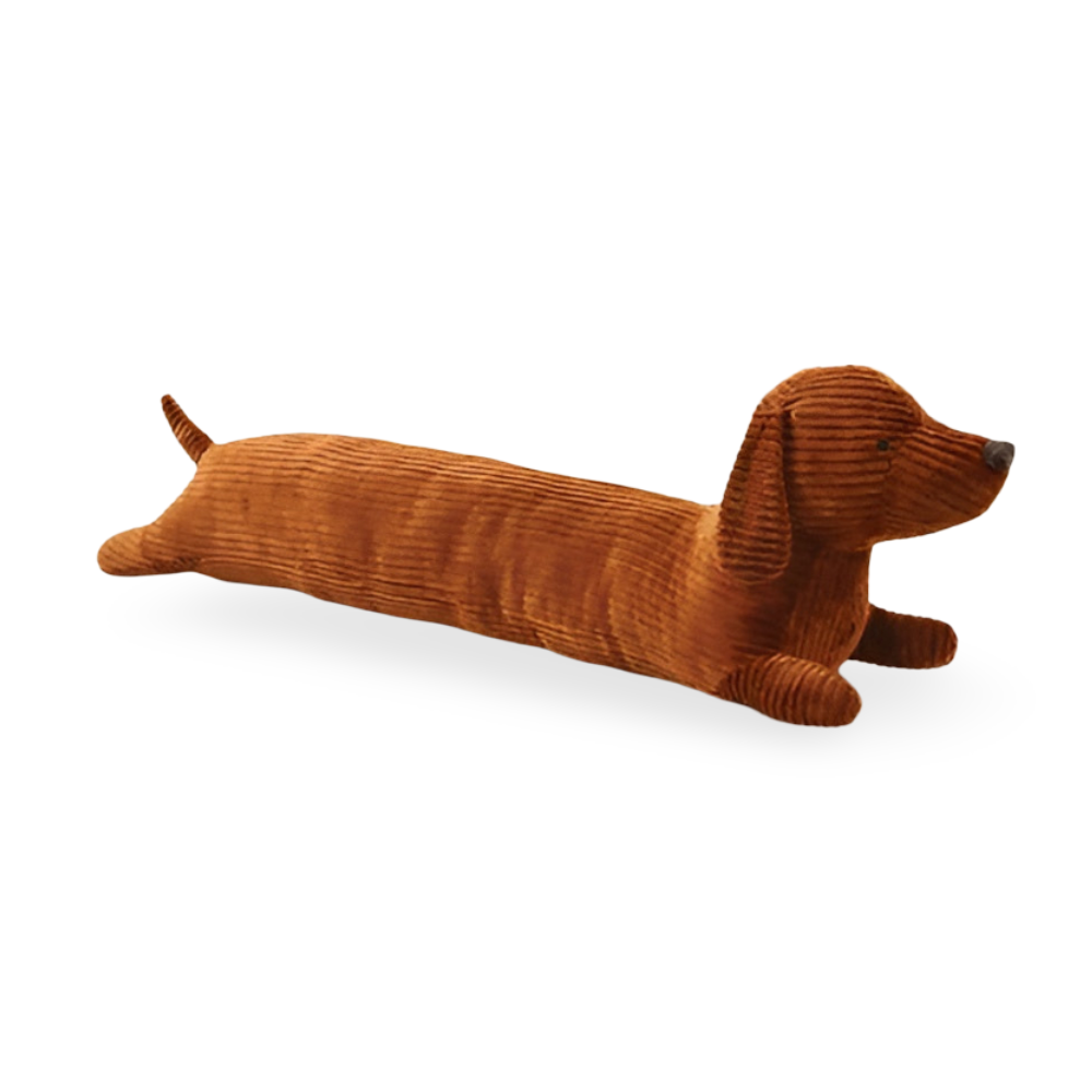 Coussin en peluche en forme de teckel