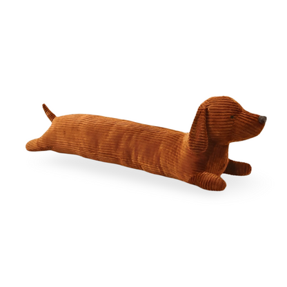 Coussin en peluche en forme de teckel