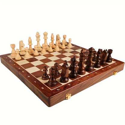Compact Wooden Chess Board Set - Halri