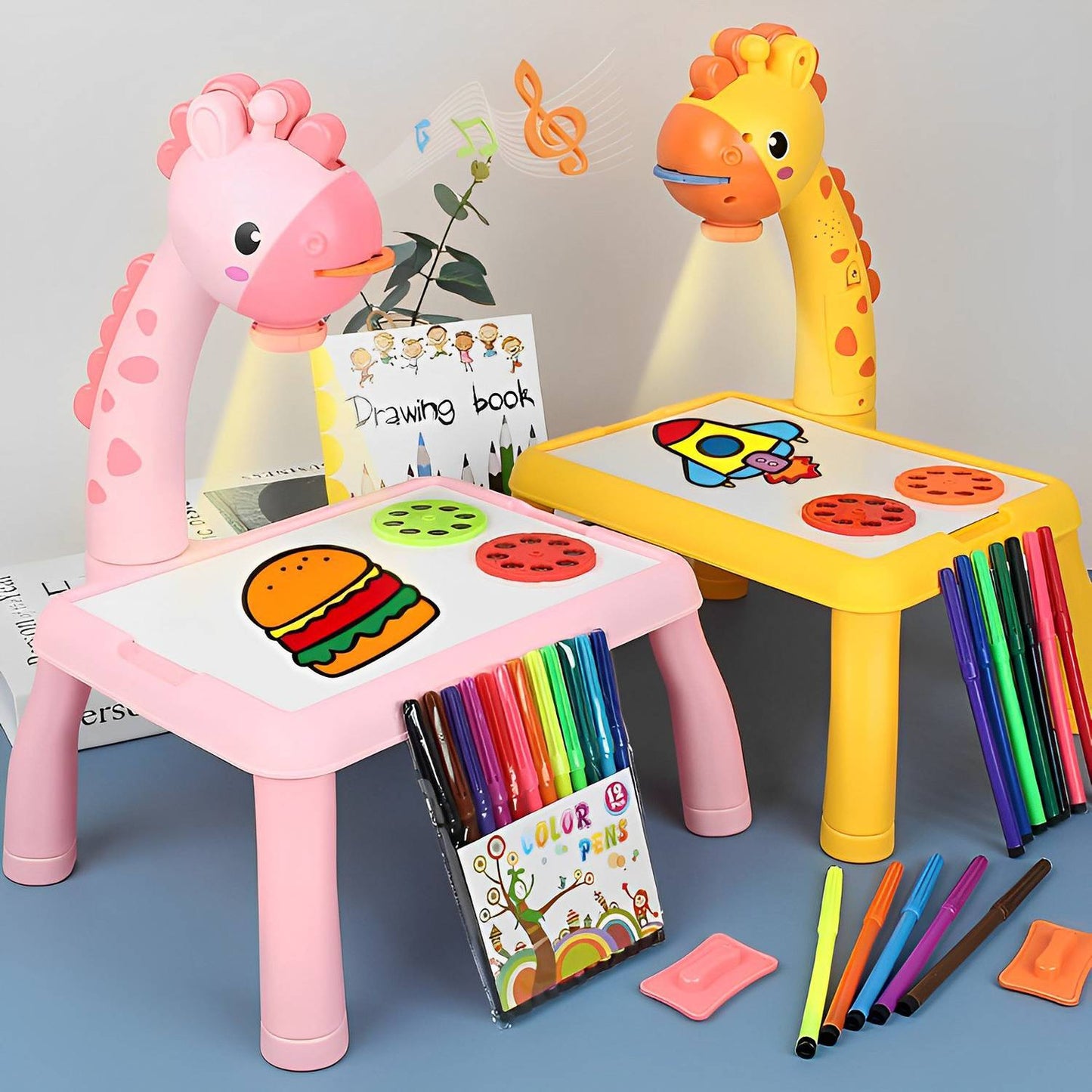 Fun Kids Drawing Table with Reversible Markers & Paper - Halri