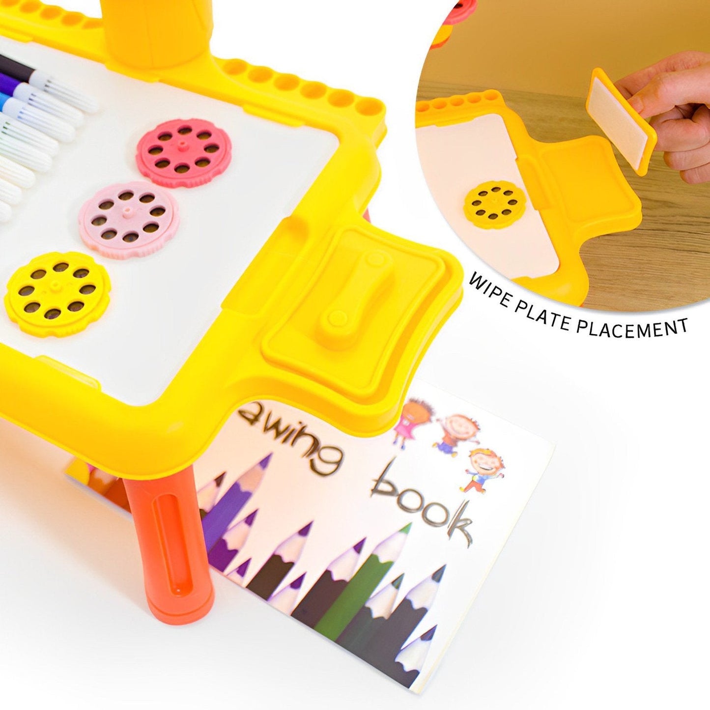 Deer Projection Drawing Board, Includes 12 Doodle Pens & Drawing Book, Erasable, Safe for Kids Ages 3+
