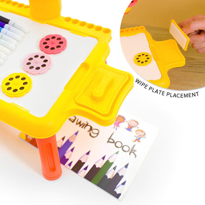 Deer Projection Drawing Board, Includes 12 Doodle Pens & Drawing Book, Erasable, Safe for Kids Ages 3+
