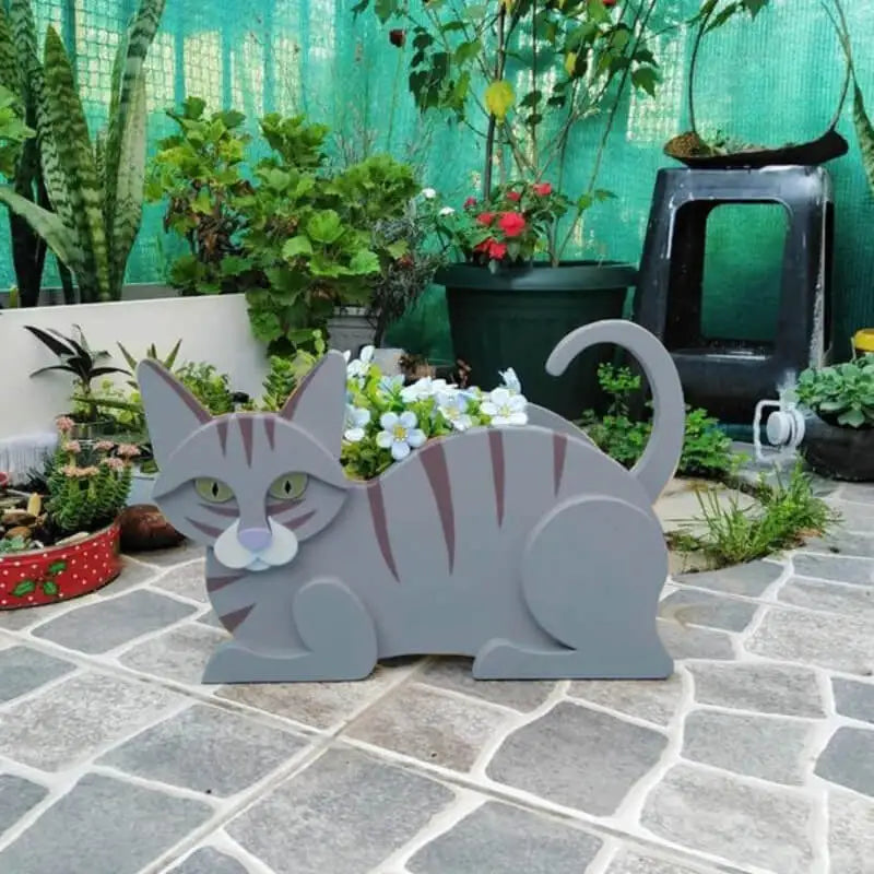 Kit de pot de fleurs chat adorable