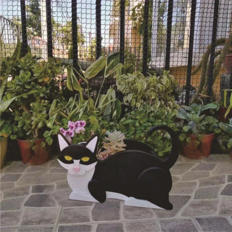 Kit de pot de fleurs chat adorable
