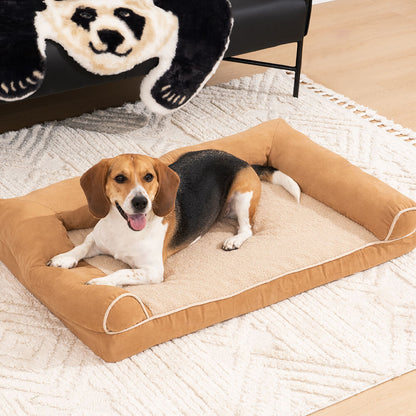 Plush Orthopedic Faux Suede Pet Bed