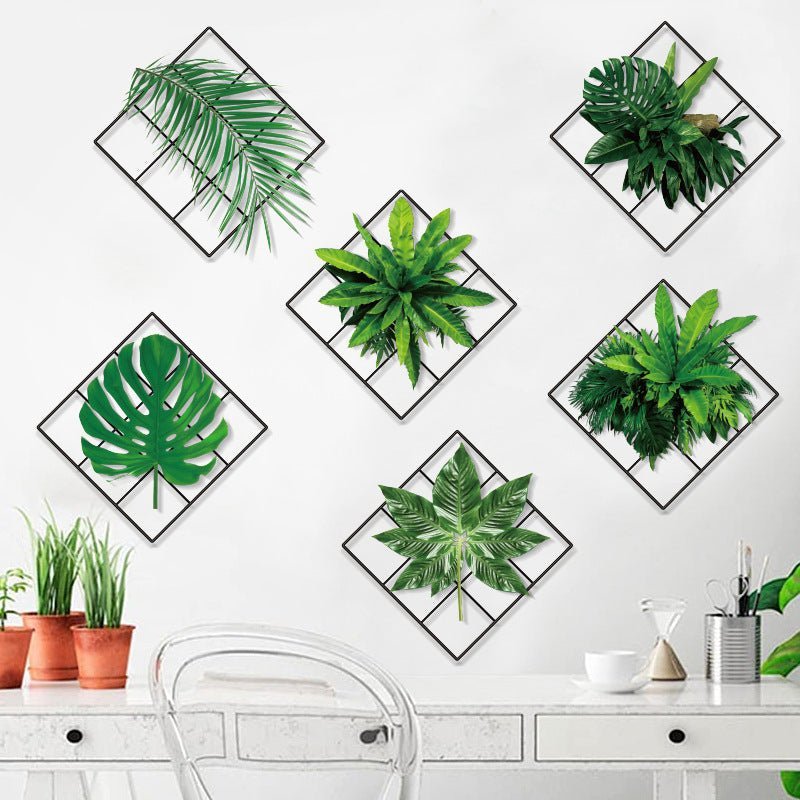 Stickers muraux décoratifs réalistes en forme de plantes