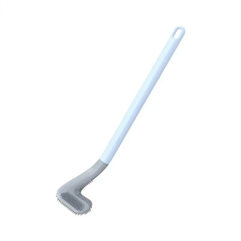 Brosse de toilette en silicone à nettoyage rapide