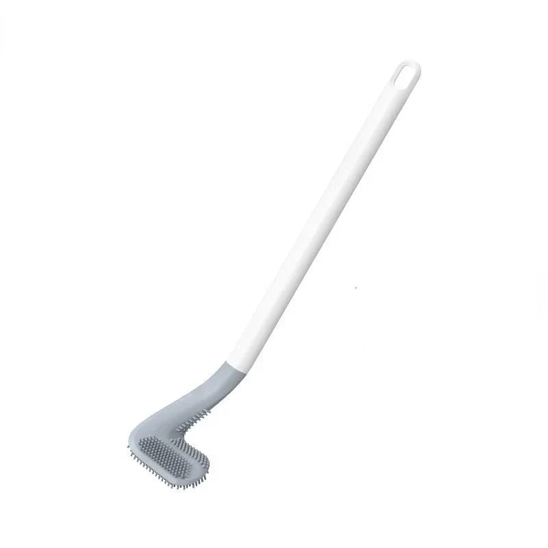 Brosse de toilette en silicone à nettoyage rapide