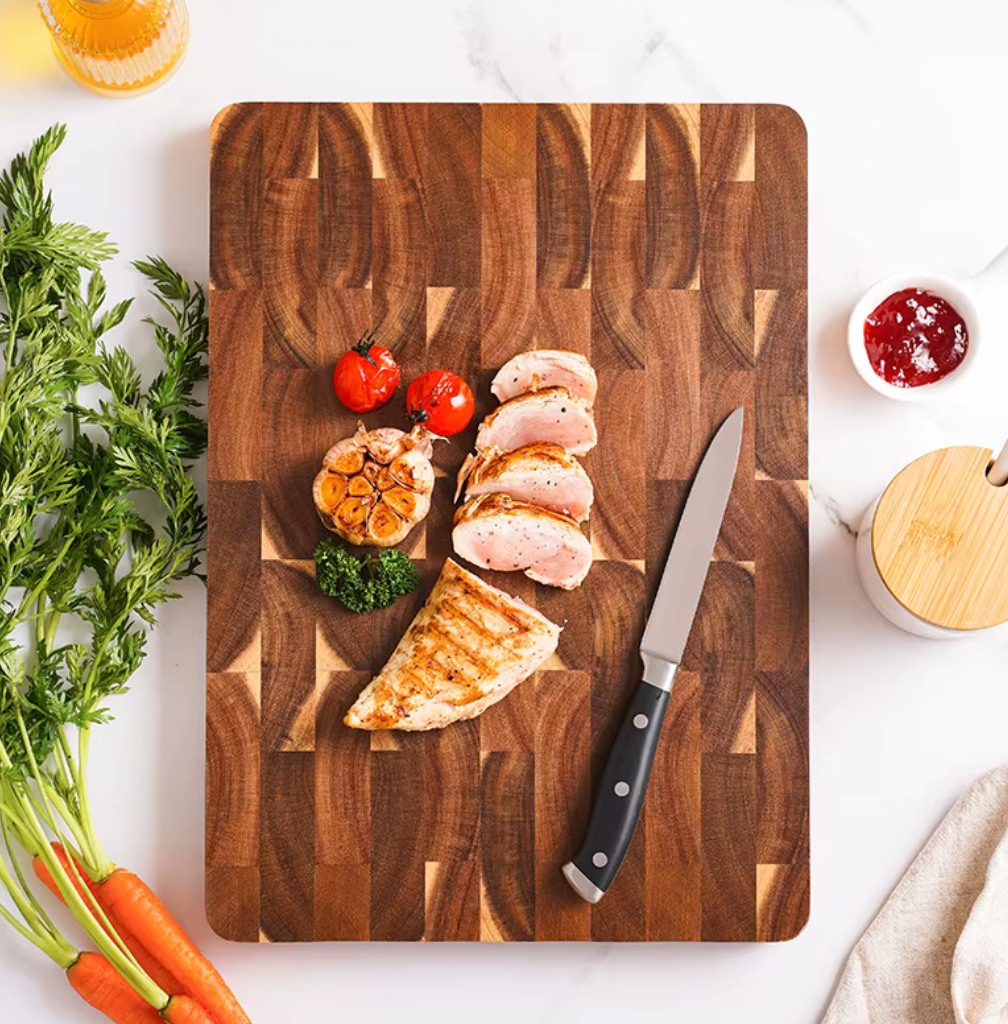 Durable Wood Cutting Board with Easy Grip Handles - Halri