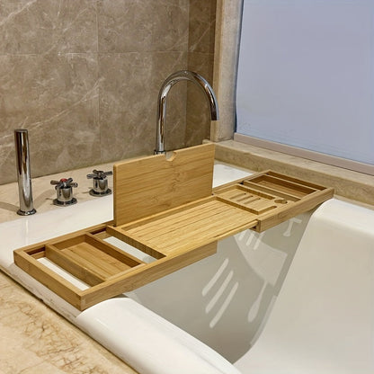 Natural Wood Bath Tray for Spa Relaxation - Halri