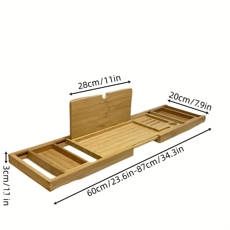 Natural Wood Bath Tray for Spa Relaxation