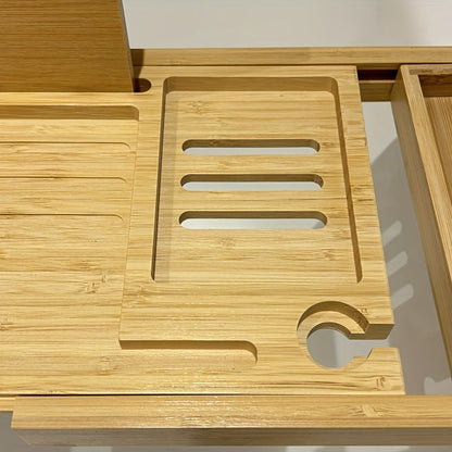 Natural Wood Bath Tray for Spa Relaxation