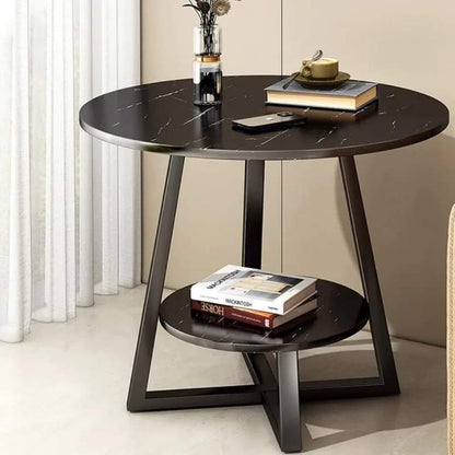Petite table basse effet marbre