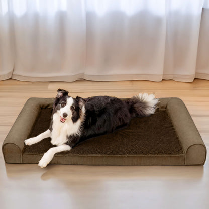Plush Orthopedic Faux Suede Pet Bed