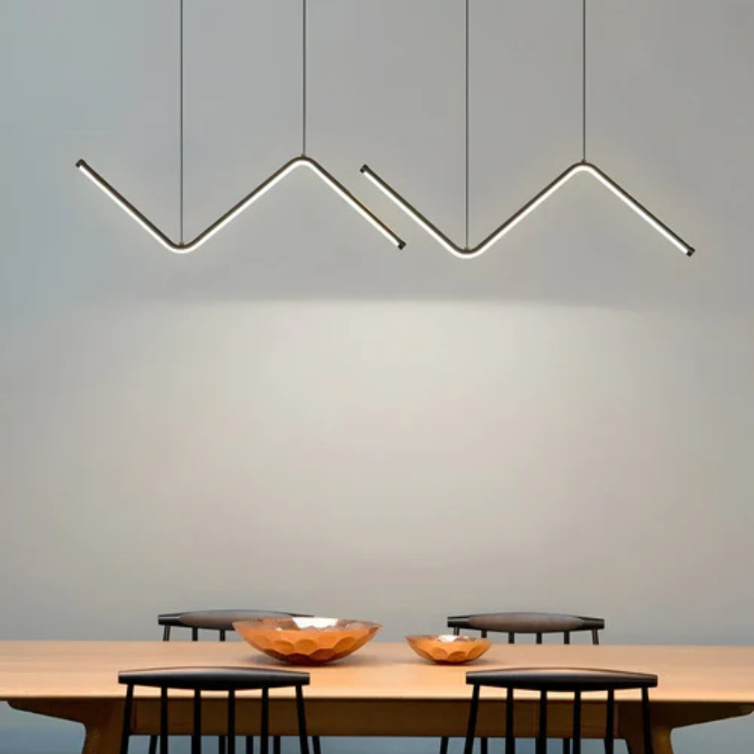 Suspension LED triangulaire moderne