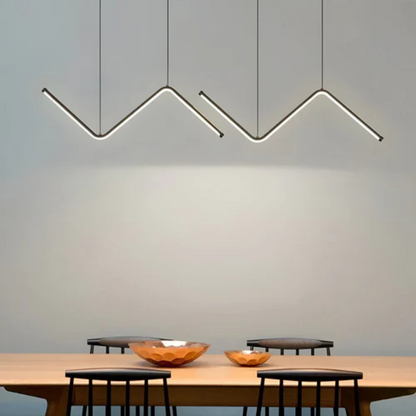 Suspension LED triangulaire moderne