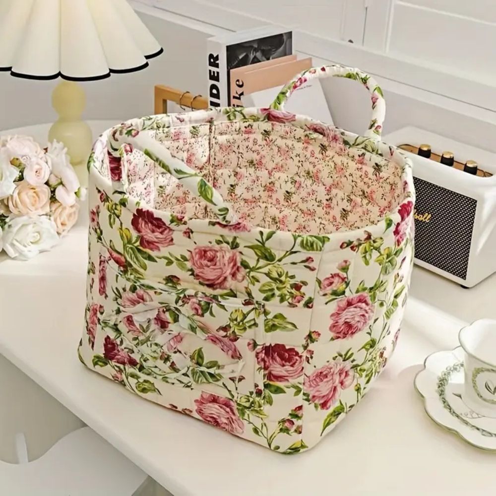 Pretty Fabric Storage Basket for Home Decor