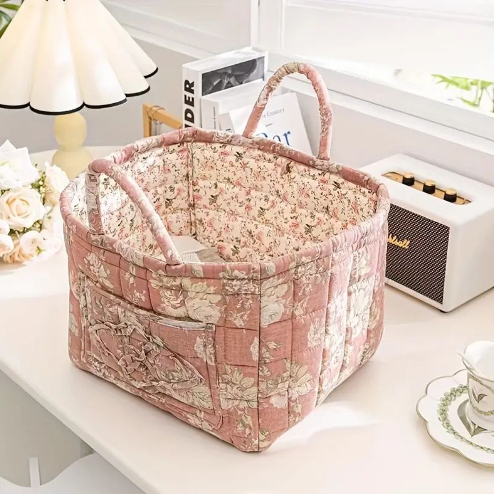 Pretty Fabric Storage Basket for Home Decor