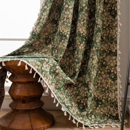 Rideau à motif floral européen classique