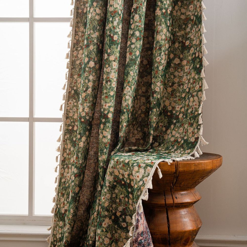 Classic European Floral Pattern Curtain - Halri