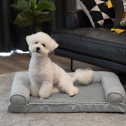 Plush Orthopedic Faux Suede Pet Bed